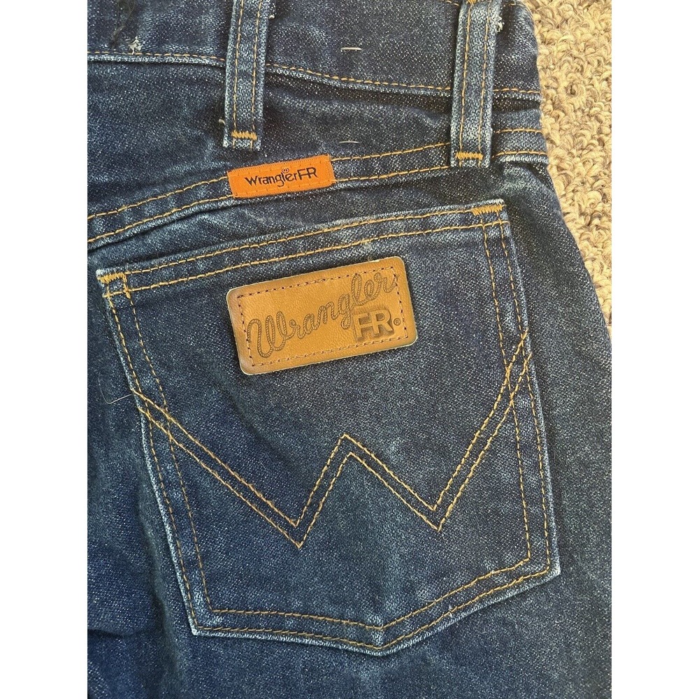 Wrangler Mens Jeans 13 Original FR Flame Resistant Straight Leg Dark Wash 30x30